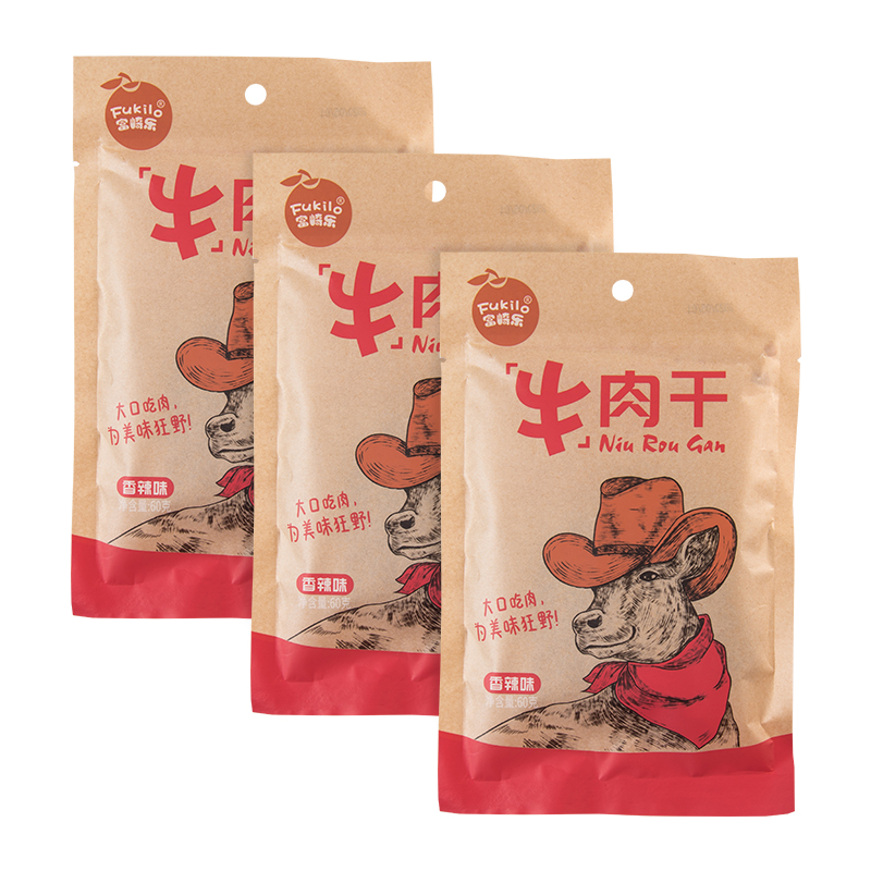 富崎乐香辣味牛肉干 60g/袋 3袋装 60g*3袋
